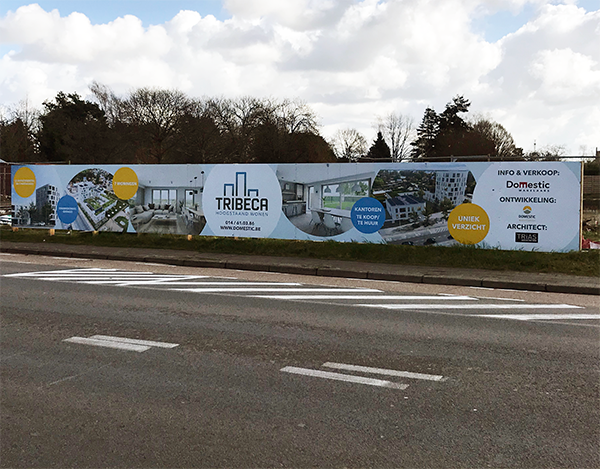 Tijdelijk aluminium sandwichpaneel reclamebord